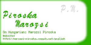 piroska marozsi business card